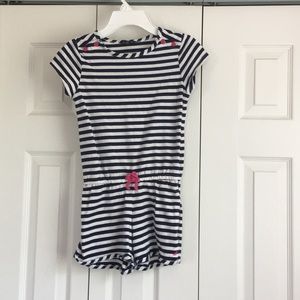 Girls striped nautica romper